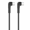 Cabo USB-C -> USB-C 60W - c/ fichas 90º - 1.0m - preto - Image 3