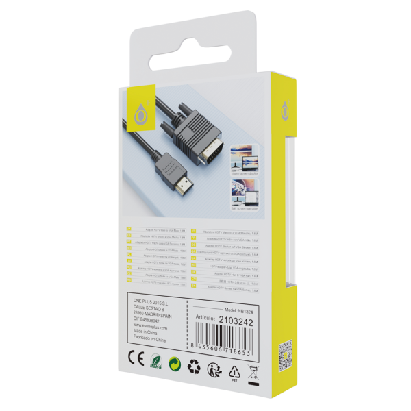 Adaptador De Vga Para Hdmi One Plus Nb1324 -1.8m Preto - Image 2