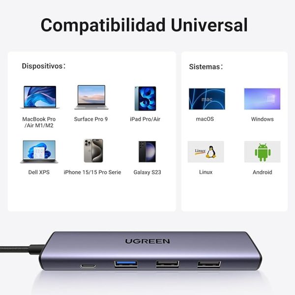 Adaptador USB C para USB 5 em 1 - Image 2
