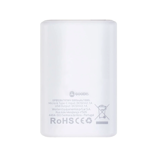 Powerbank GOODIS (5000 mAh - Branco) - Image 2
