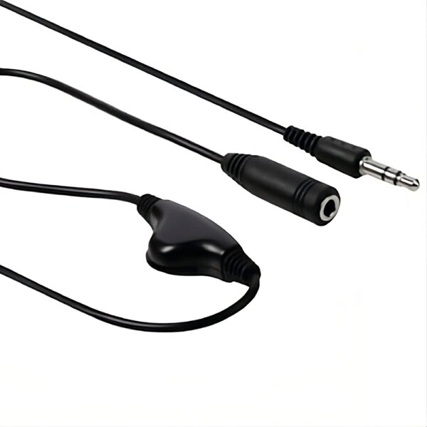 Cabo Extensão Jack Stereo c/Controlo Volume (1 metro)